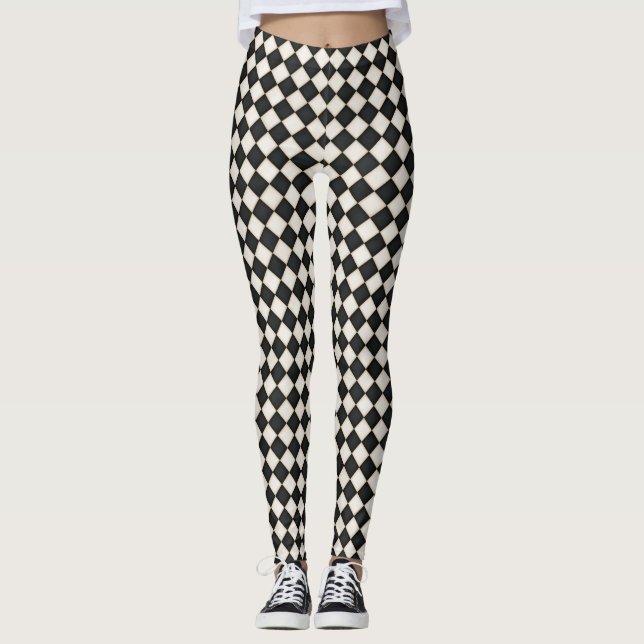Legging Ouros brancos pretos e antigos (Frente)