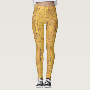 Legging Ouros geométricos aquecidos designs vozes gatinhos