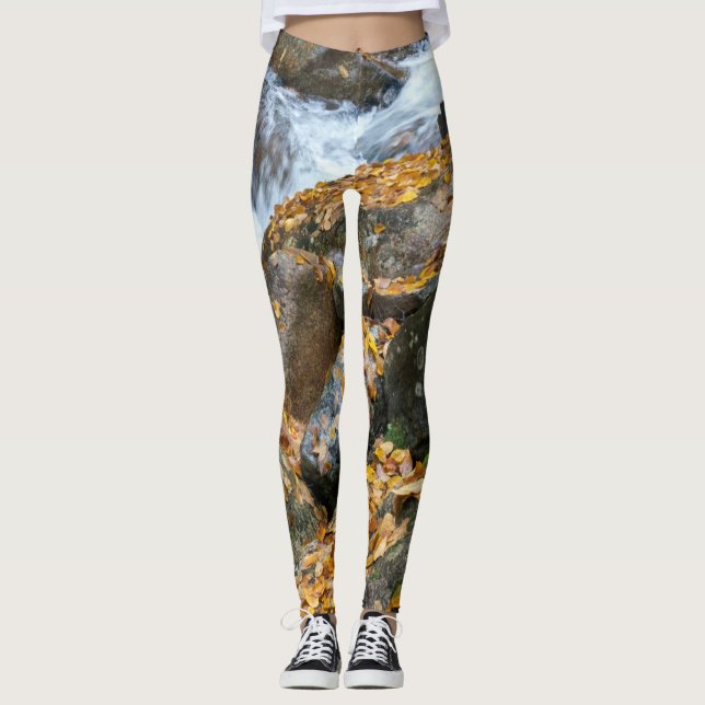 Legging ouros naturais folhas de cascas (Frente)