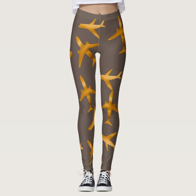 Legging Ouros ou aeronaves design (Frente)