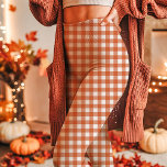 Legging Outono Laranja Gingham Xadrez Verificada<br><div class="desc">Um padrão clássico de xadrez de gingham laranja no outono perfeito para adicionar um toque de charme sazonal. Este design apresenta um olhar ousado e rústico com seu padrão de gingham cor de laranja e branco, ideal para aqueles que amam a decoração ou a moda com o tema da queda....</div>