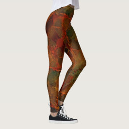 Legging Outono Profundo Terra Rica Abstrata