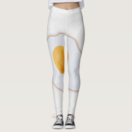 Legging Ovo Frito Estilo Aquarela Minimalista Arte Prin