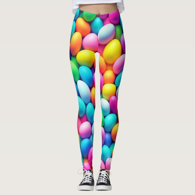 Legging Ovo/Primavera de Páscoa de cor clara (Frente)