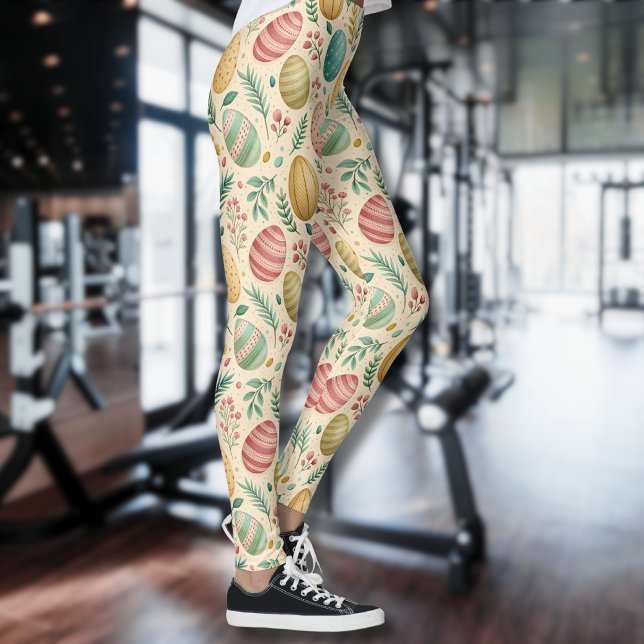 Legging Ovos de Páscoa Antigos com Botões Florais (Criador carregado)