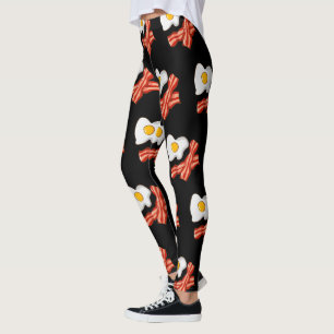 Legging Ovos Fritos Bacon Amantes da Comida Matutina Comil