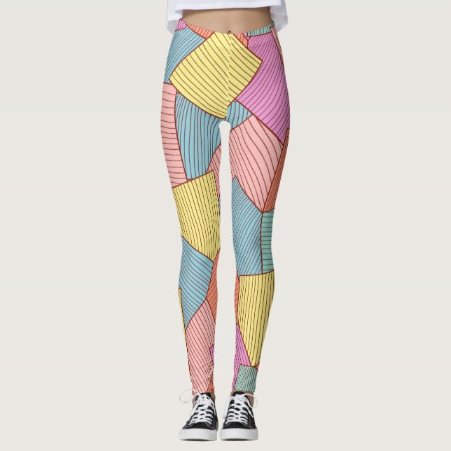 Legging padrão abstrato (Frente)