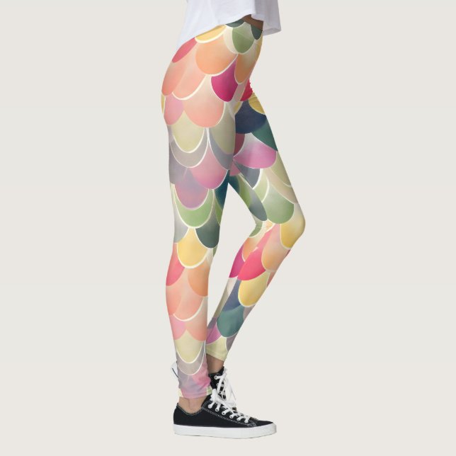 Legging Padrão Abstrato alegre e colorido (Direita)