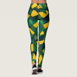Legging padrão abstrato brasileiro
