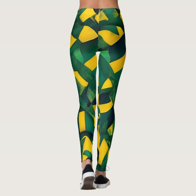 Legging padrão abstrato brasileiro (Verso)