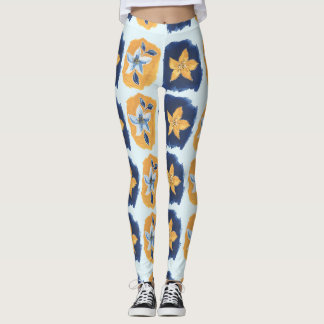 Legging Padrão abstrato de flores