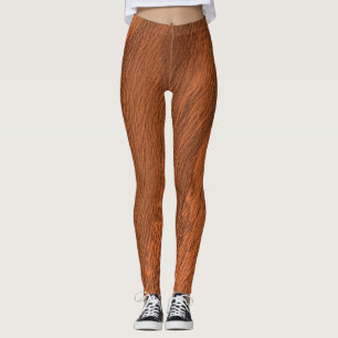 Legging Padrão abstrato de Siena Queimada (avermelhado-esc
