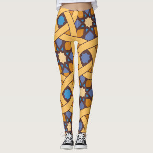 Legging Padrão Abstrato do mosaico do estilo étnico