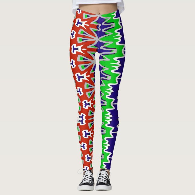 Legging Padrão abstrato multicolorido "Ratti_Creative_Arts (Frente)