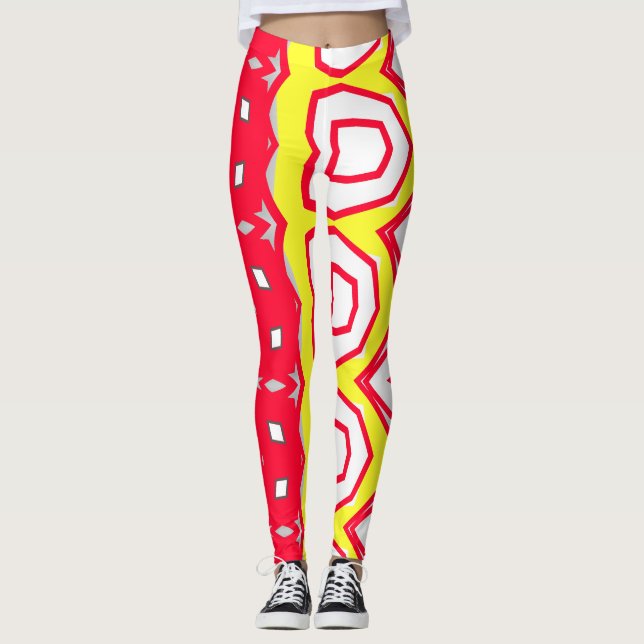 Legging Padrão abstrato multicolorido "Ratti_Creative_Arts (Frente)