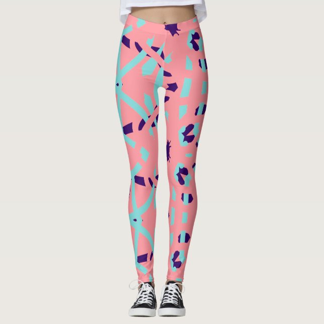 Legging Padrão abstrato multicolorido "Ratti_Creative_Arts (Frente)