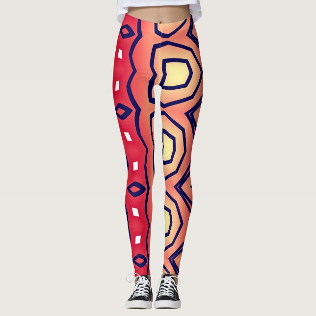 Legging Padrão abstrato multicolorido "Ratti_Creative_Arts (Frente)