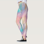Legging Padrão abstrato Pastel Glitter Sem Costura<br><div class="desc">Abstrato pastel com padrão uniforme de brilho com cor-de-rosa,  azul e ouro.</div>