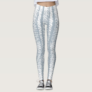 Legging Padrão Abstrato Sem Costura Rabiscado Cinza