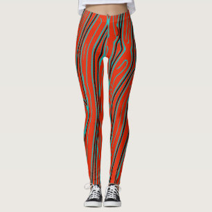 Legging Padrão abstrato vermelho fofo "Ratti_Creative_Arts
