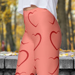 Legging Padrão Adorável de Corações de Amor Vermelho<br><div class="desc">Na moda sem esforço: Leve a sua moda malhação para o próximo nível com estas leggings de Coração do Amor! Estas leggings de comprimento de cheio oferecem uma incrível mistura de cor e conforto, ideal tanto para os exercícios de alta energia quanto para os dias ocasionais de repouso. Projetadas para...</div>