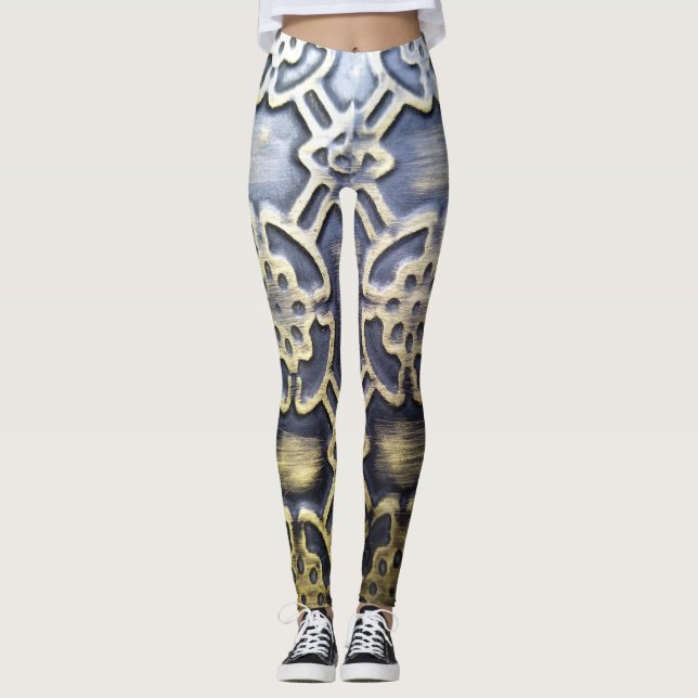 Legging Padrão africano abstrato moderno (Frente)