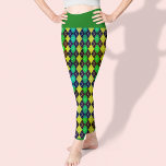 Legging Padrão Amarelo Verde Azul Argyle Elegante Bonito<br><div class="desc">Argyle Blue Yellow Pattern Elegante Bonito Leggings . Estas leggings elegantes apresentam um belo padrão Amarelo Verde Azul de Estilo .Estas leggings bonito são desenhadas para fazer uma declaração com o seu padrão cativante de Estilos, com sombras vibrantes de Amarelo Verde Azul. Estas leggings bonito elegantes padrão amarelo verde-azul são...</div>