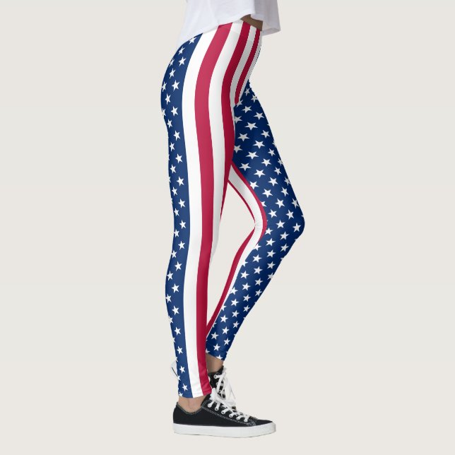 Legging Padrão americano de bandeira (Direita)