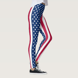 Legging Padrão americano de bandeira