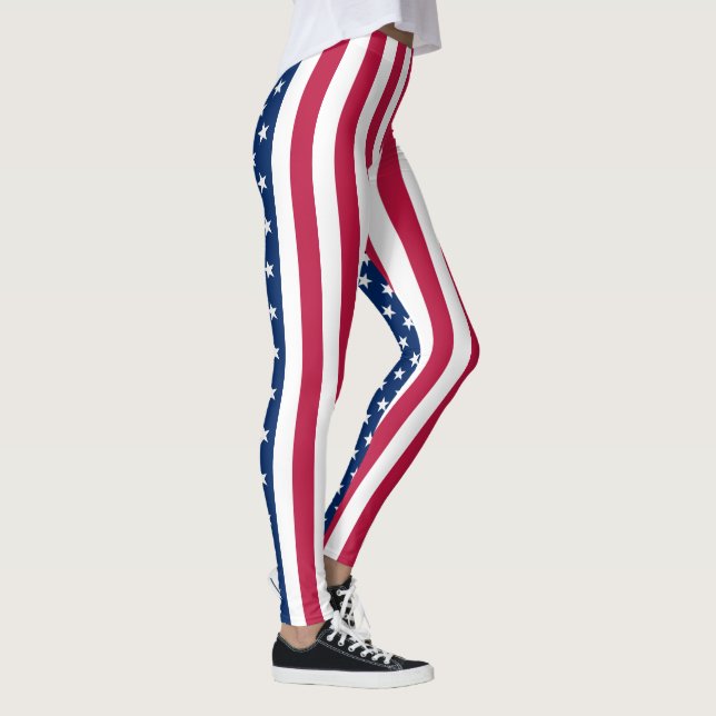 Legging Padrão americano de bandeira (Direita)