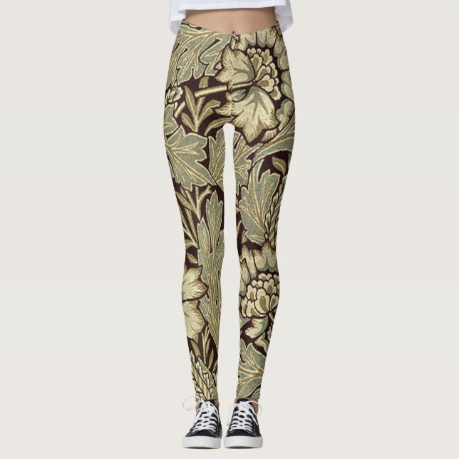 Legging Padrão Anemone De William Morris (Frente)