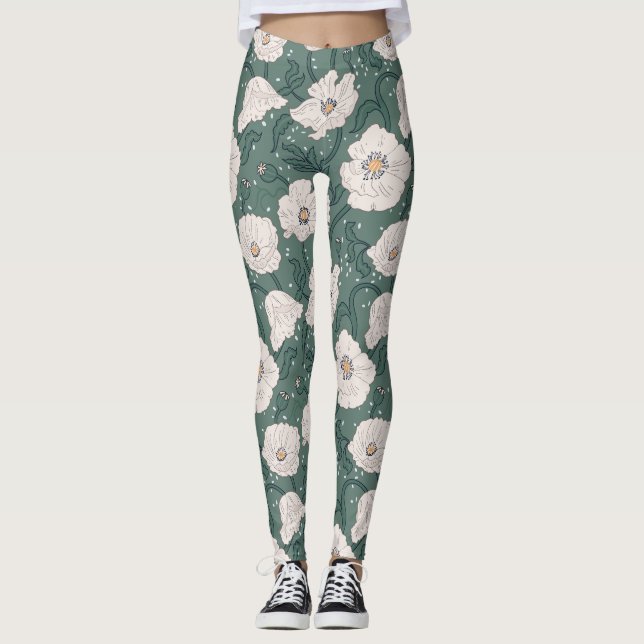Legging Padrão Art Nouveau William-Morris (Frente)