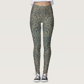 Legging Padrão Artesanal Grace Floresta Verde Lótus Paisle