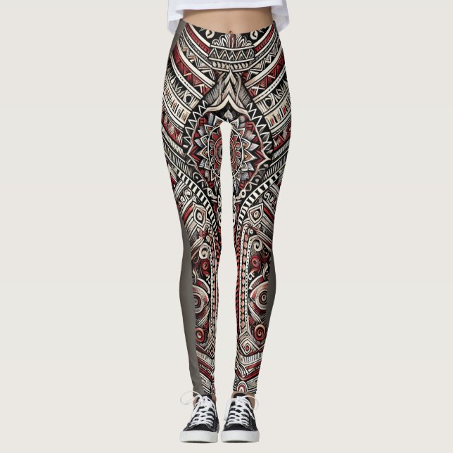 Legging Padrão artístico (Frente)