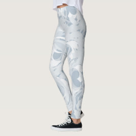 Legging Padrão Azul Teal Dusty A