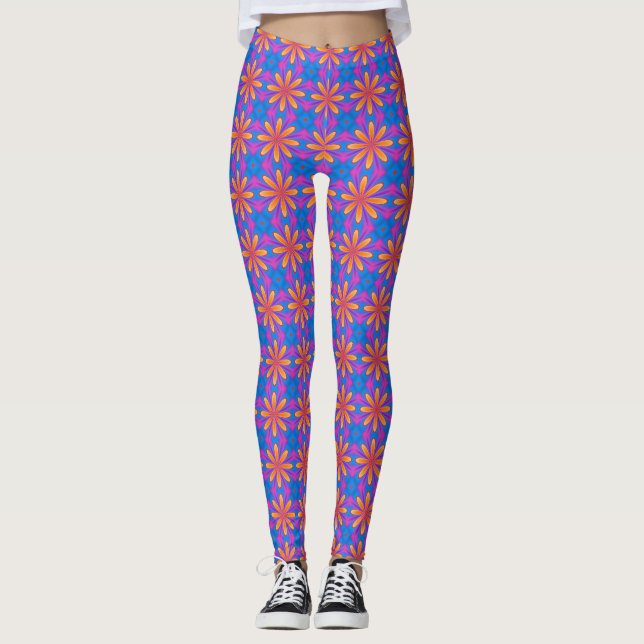 Legging Padrão Blue and Orange Mandala - 8.30.22 (Frente)
