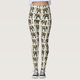 Legging Padrão Boho Elefante Tribal (2)