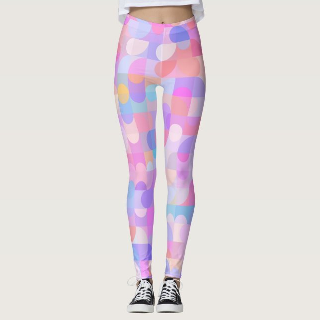 Legging Padrão Boho Multicolorido (Frente)