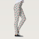 Legging Padrão Bonito de Cactus rosa e verde<br><div class="desc">Esses cactos foram desenhados à mão e coloridos digitalmente e transformados em padrão. Usei bonito cores verdes e rosa.</div>