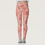 Legging Padrão bonito de Paisley Cor-de-Rosa do Ornamentad<br><div class="desc">Bonito padrão elegante em tons de rosa.</div>