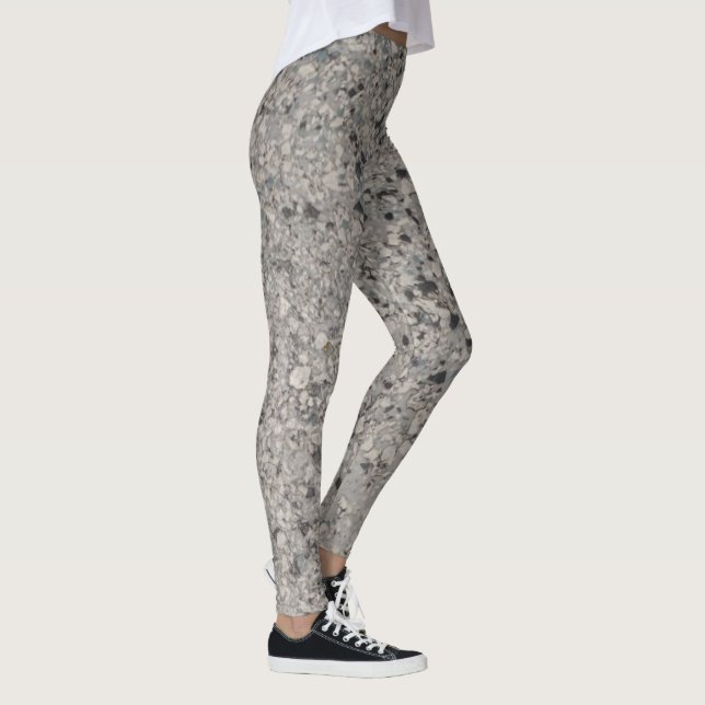 Legging padrão branco e preto (Direita)