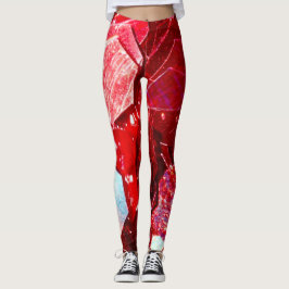 Legging Padrão brilhante abstrato vermelho