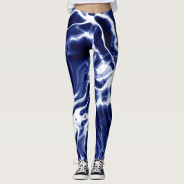 Legging Padrão brilhante azul