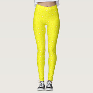 Legging Padrão Brilhante de estrelas amarelas de sol lim