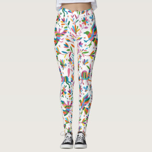 Legging Padrão Brilhante do estilo Otomi mexicano