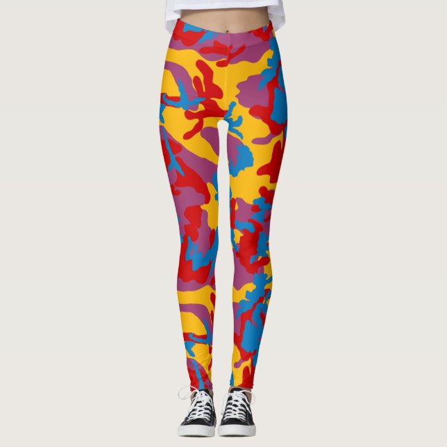 Legging Padrão Camo Ousado (Frente)