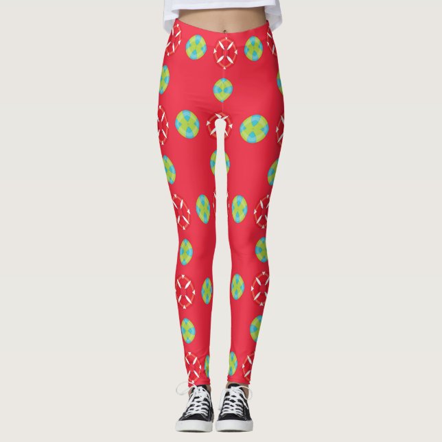 Legging Padrão Charme de Férias de Natal 03 -  (Frente)