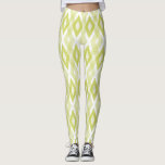 Legging Padrão Chartreuse e White Grunge Harlequin<br><div class="desc">Na moda,  leggings rústicas e únicas,  com chartreuse e padrão de harlequin branco grunge. Outras cores estão disponíveis.</div>