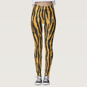 Legging Padrão Clássico de Stripes de Tigre