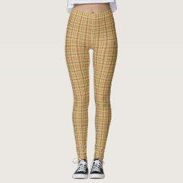Legging Padrão Clássico Xadrez Carmel Burgundy